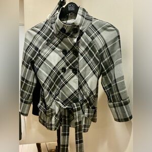 Apt. 9 Black and Gray Cape Style Blazer